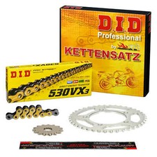 Kit Catena Kawasaki ZZR 1200 (ZXT20C) DID VX3 Oro G&B Lucchetto Rivetto