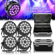 4x 18*15W 18 LED RGBW DMX discoteca club bar festa luce palco discoteca con flight case
