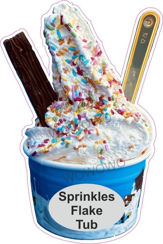 Adesivo furgone gelato spruzzi