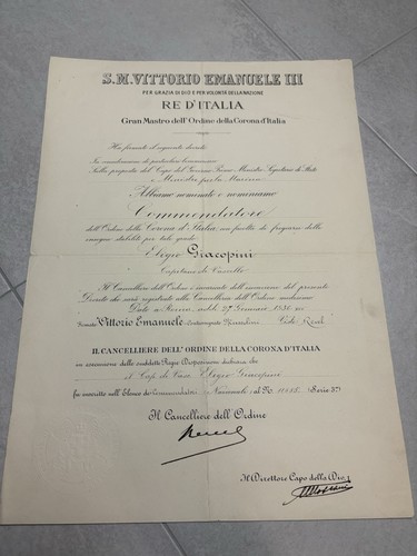 Diploma commendatore ordine - diploma,
