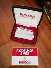 Antico Vecchio vintage Accendino Ronson  Varaflame butane lighter V Baffo