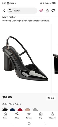 Pompa donna marc fisher nera - pompa,