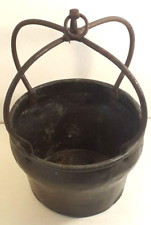 PORTAVASO IN RAME-VINTAGE-PAIOLO-CASSERUOLA-TEGAME-PENTOLA-VASO-FIORIERA-C/TAVOL