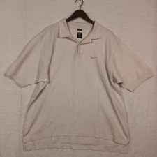 RARISSIMA NIKE GOLF XXL WHITE POLO BIANCA COTTON PATTERN, TEE EMBROIDERED LOGO 