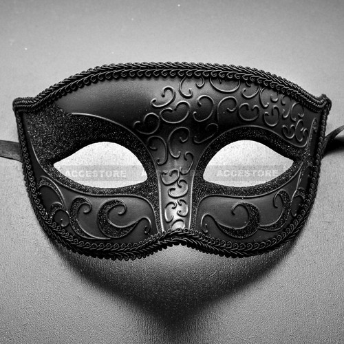 Maschera nera lusso mezza