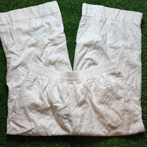 Pantalone lino bianco super - bianco,