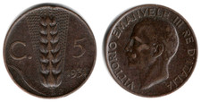 Italia 5 centesimi, 1931