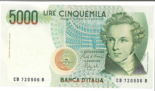 Cartamoneta italiana lire - italiana,