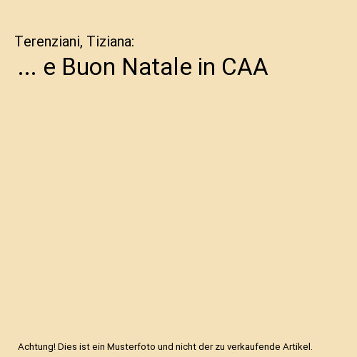 Buon natale in caa - ..., e