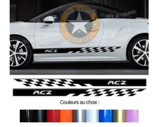 2 X BANDES BAS DE CAISSE POUR PEUGEOT RCZ DECO PORTIERE STICKER BD435-15