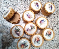 10 BOMBONIERE SCATOLA PORCELLANA TESSUTO MARCA BOAN