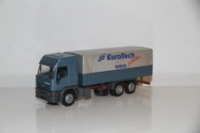 Telo pianale 1/50 Conrad Iveco Euro-Tech 3 assi TOP molto raro senza scatola originale