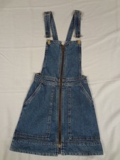 STRADIVARIUS ORIGINAL DENIM ZIP UP OVERALL DRESS WOMENS JR SIZE 00 - L103