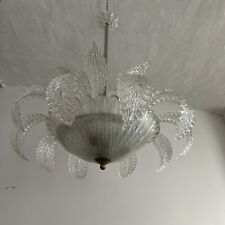 GRANDE LAMPADARIO A FOGLIE 40s BAROVIER E TOSO VETRO MURANO VENEZIA CHANDELLIER