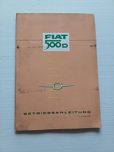 Fiat 500 1964 manuale uso - 500,