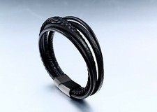 Bracciale uomo donna pelle in