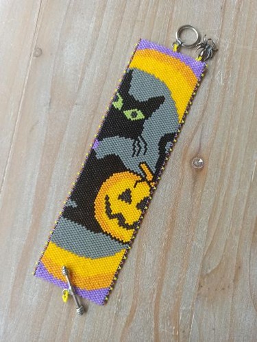 Bracciale halloween perline - bracciale,
