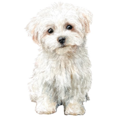 Adesivi cane maltese - cane,