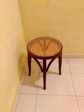 Sgabello in legno e paglia di VIENNA