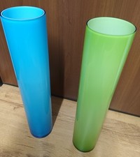 Coppia di Vasi Alti in Vetro