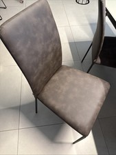 Set Di 6 Sedie Da Pranzo Con Schienale Alto Imbottite Moderne per Cucina E Sala 