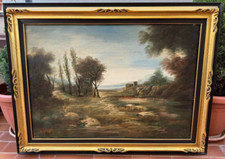 ANTICO DIPINTO OLIO SU TELA DI