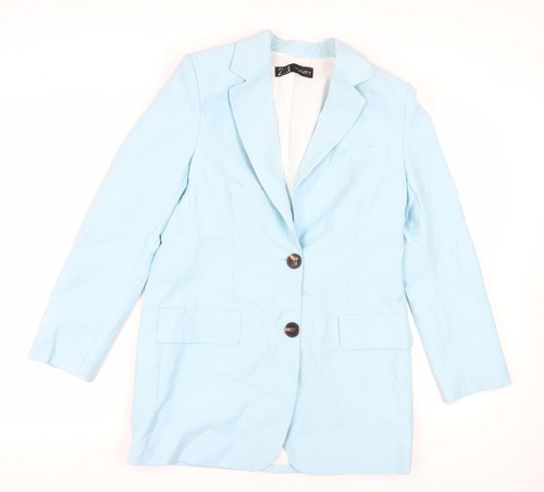 Blazer donna zara lino blu - blazer,