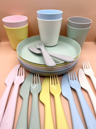 Set posate plastica colori