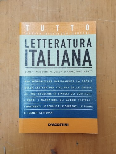 Libro letteratura italiana - letteratura,