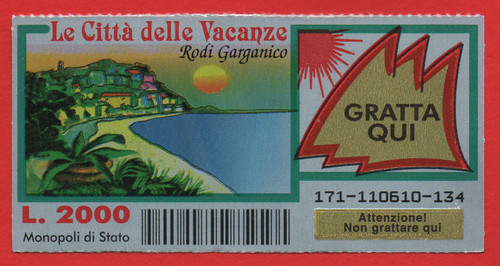 Gratta vinci lotteria - e,