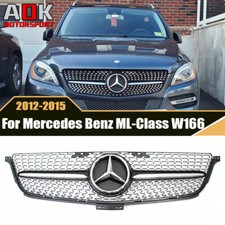 Per Mercedes Benz Classe ML W166 12-15 ML250 ML350 ML400 Griglia Anteriore Nera con OE