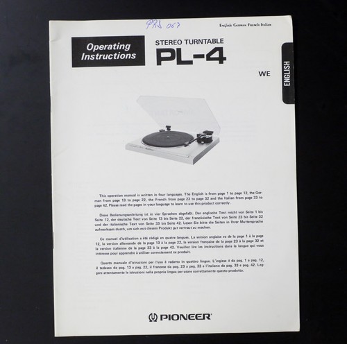 Originale pioneer stereo - originale, pl-4