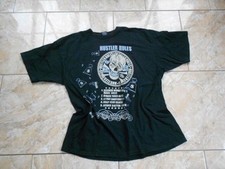 Duli con Stampa Teschio Strass Maglia Manica Corta Nero Argento Oro GRIGIO #