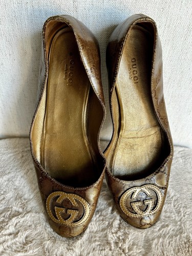 Autentiche ballerine gucci oro - autentiche,