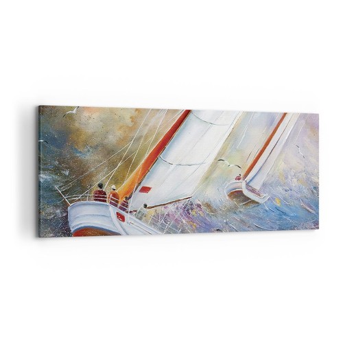 Quadro tela 120x50cm - tela, barca
