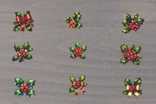 9x Decorazione Agrifoglio