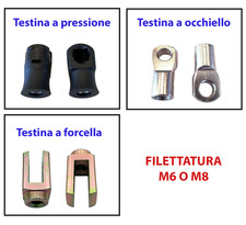 Testina a Occhiello, Pressione o Forcella  per Pistoni a Gas - 1 pz