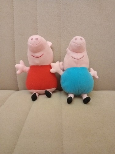 Coppia peluche peppa - peppa, e