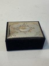 COFANETTO SCATOLINA SCATOLA PORTAGIOIE IN ARGENTO VINTAGE velluto blu e specchio