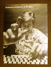 Macchina da scrivere Antares Concerto a 10 dita Pubblicità vintage anni '70