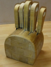 Set 5 coltelli da cucina per Formaggio Stainless con ceppo contenitore in legno