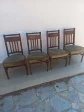 4 Sedie antiche In mogano 