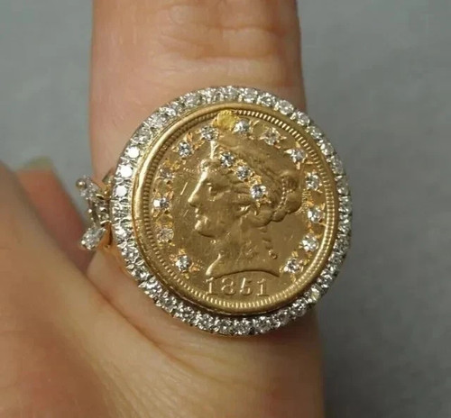 Anello moneta ct taglio - moneta,