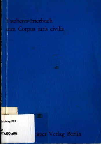 Taschenwörterbuch zum corpus - taschenwörterbuch,