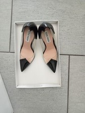 SCARPE DECOLTE IN PLASTICA NERA E TRASPARENTE TACCO A SPILLO STEVE MADDEN 5,5 36