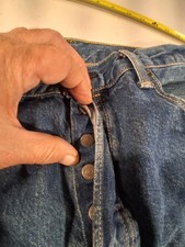 Stivali classici Levis 501 Jeans uomo 34x32 denim gamba dritta bottoni mosca