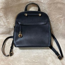 Zaino FURLA in pelle nera usato autentico 26,5 cm x 28 cm x 10 cm