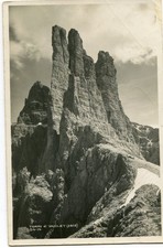 (B3778) c.ill. TORRI DI VAJOLET ann. BRENNERO-TRENTO 218 del 1929 aff. per Mestr