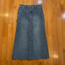 Maxi gonna donna Tommy Hilfiger blu denim taglia 8 linea A casual