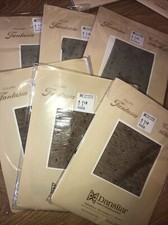 6 Paia Collant Vintage Sexy Levante A Pois - Mis. 1 Col.Grigio Marrone (Scelta)